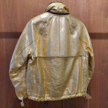 Load image into Gallery viewer, Saint Laurent Gold leather jacket Sz 36 - LuxyBrand
