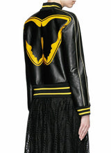 Load image into Gallery viewer, VALENTINO SUPER-H BATMAN PRINT LEATHER BOMBER leather jacket Sz.42 AUTH - LuxyBrand
