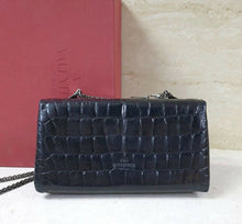 Load image into Gallery viewer, Valentino Vavavoom Black Alligator Limited Edition Clutch Bag - LuxyBrand
