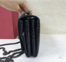 Load image into Gallery viewer, Valentino Vavavoom Black Alligator Limited Edition Clutch Bag - LuxyBrand
