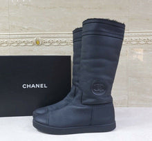 Load image into Gallery viewer, Chanel Black Leather Winter Boots Sz. 40 - LuxyBrand
