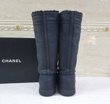 Load image into Gallery viewer, Chanel Black Leather Winter Boots Sz. 40 - LuxyBrand
