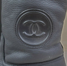 Load image into Gallery viewer, Chanel Black Leather Winter Boots Sz. 40 - LuxyBrand
