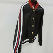 Load image into Gallery viewer, GUCCI  Hollywood BOMBER LEATHER JACKET Sz.40 - LuxyBrand
