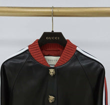 Load image into Gallery viewer, GUCCI  Hollywood BOMBER LEATHER JACKET Sz.40 - LuxyBrand
