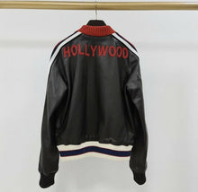 Load image into Gallery viewer, GUCCI  Hollywood BOMBER LEATHER JACKET Sz.40 - LuxyBrand
