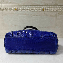 Load image into Gallery viewer, Valentino Maison Blue Python &amp; Patent Leather Tote - LuxyBrand
