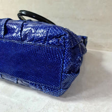 Load image into Gallery viewer, Valentino Maison Blue Python &amp; Patent Leather Tote - LuxyBrand
