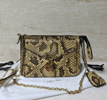 Load image into Gallery viewer, Celine Python Leather Chain  Shoulder Bag - LuxyBrand
