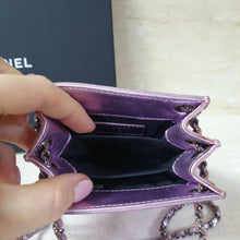 Load image into Gallery viewer, Chanel Pink Patent Leather CC Phone Holder Crossbody Bag - LuxyBrand
