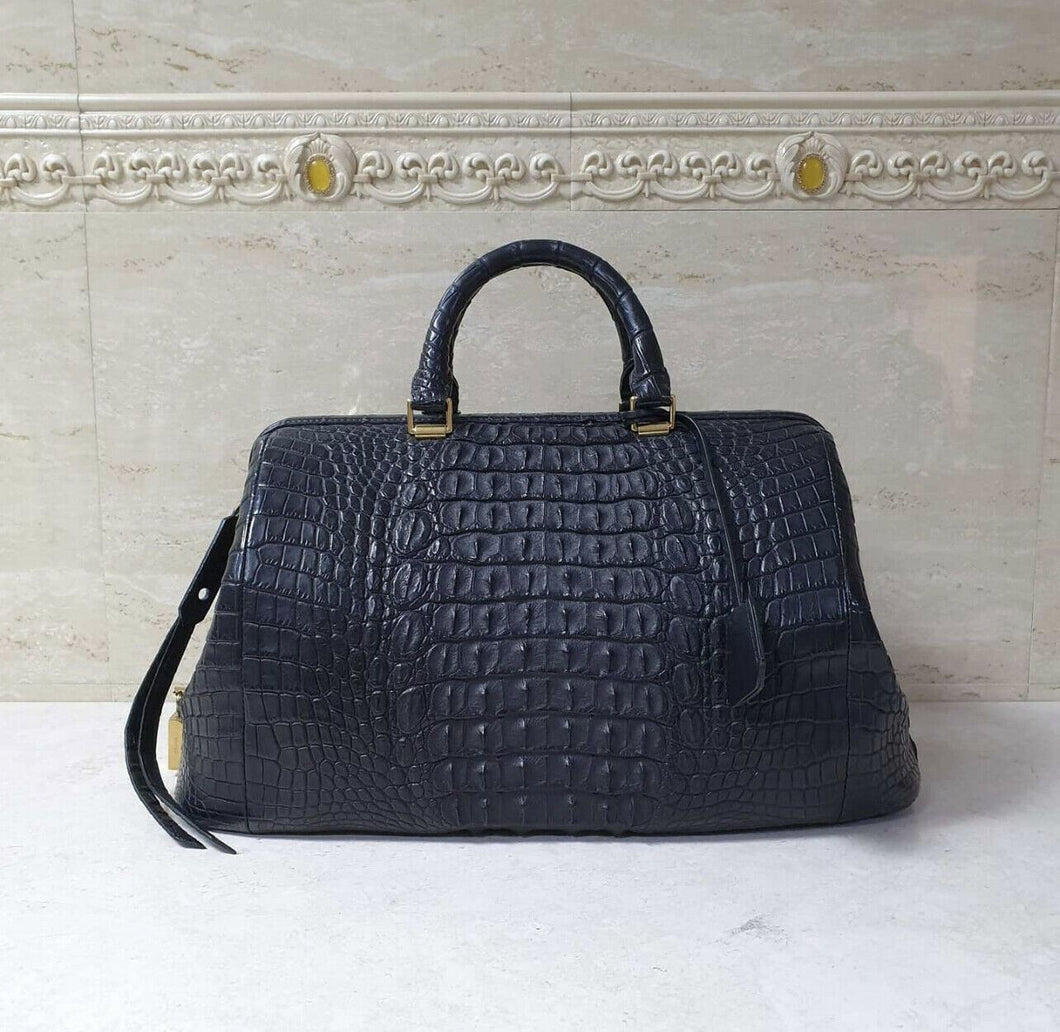 Celine Crocodile Bowling Bag - LuxyBrand