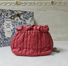 Load image into Gallery viewer, Dior Red Cannage Leather Limited Edition Faux Pearl Chain Bag - LuxyBrand
