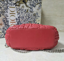 Load image into Gallery viewer, Dior Red Cannage Leather Limited Edition Faux Pearl Chain Bag - LuxyBrand
