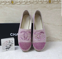 Load image into Gallery viewer, Chanel Pink Canvas CC Logo Espadrilles Sz 38 - LuxyBrand
