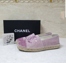 Load image into Gallery viewer, Chanel Pink Canvas CC Logo Espadrilles Sz 38 - LuxyBrand
