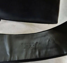 Load image into Gallery viewer, CHANEL Black Suede Belt Sz.90
