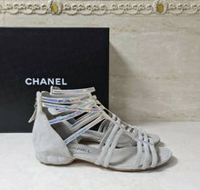 Load image into Gallery viewer, Chanel Suede Flat Sandals Size 37 - LuxyBrand
