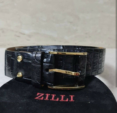 Zilli Black Crocodile Leather Belt 105 cm - LuxyBrand