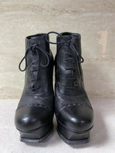 Load image into Gallery viewer, Yves Saint Laurent Black Platform Heels Booties Sz.37 - LuxyBrand
