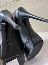 Load image into Gallery viewer, Yves Saint Laurent Black Platform Heels Booties Sz.37 - LuxyBrand
