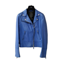 Load image into Gallery viewer, GUCCI BLUE LEATHER JACKET Sz.42
