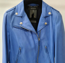 Load image into Gallery viewer, GUCCI BLUE LEATHER JACKET Sz.42
