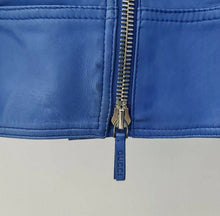 Load image into Gallery viewer, GUCCI BLUE LEATHER JACKET Sz.42
