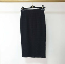 Load image into Gallery viewer, Chanel Black Tweed Midi CC Buttons Skirt size 38
