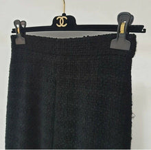 Load image into Gallery viewer, Chanel Black Tweed Midi CC Buttons Skirt size 38
