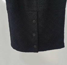 Load image into Gallery viewer, Chanel Black Tweed Midi CC Buttons Skirt size 38
