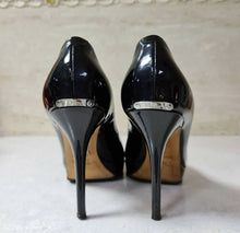 Load image into Gallery viewer, Dior Black Patent Leather Open Toe Pumps Heels Shoes Sz 39,5 - LuxyBrand
