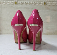 Load image into Gallery viewer, Dior Pink Patent Leather Open Toe Pumps Heels Shoes Sz 39,5 - LuxyBrand
