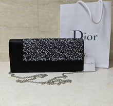 Load image into Gallery viewer, NWOB Christian Dior Satin Sequins Chain Crossbody Clutch Bag
