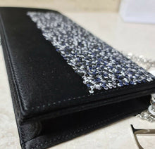 Load image into Gallery viewer, NWOB Christian Dior Satin Sequins Chain Crossbody Clutch Bag
