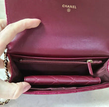 Load image into Gallery viewer, Chanel Burgundy Quilted Velvet Mini Classic Flap Bag
