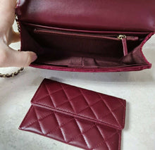 Load image into Gallery viewer, Chanel Burgundy Quilted Velvet Mini Classic Flap Bag
