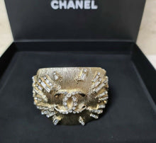 Load image into Gallery viewer, Chanel 2017 CC Logo Jeweled Cuff Bracelet - LuxyBrand
