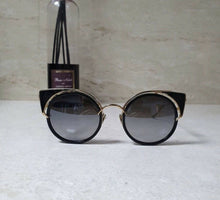 Load image into Gallery viewer, Chrome Hearts Women&#39;s Black Cat-eye Frame Sunglasses - LuxyBrand
