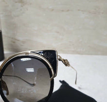 Load image into Gallery viewer, Chrome Hearts Women&#39;s Black Cat-eye Frame Sunglasses - LuxyBrand
