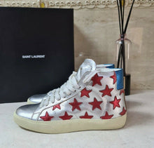 Load image into Gallery viewer, Saint Laurent Leather Stars High Tops Sneakers Sz.35 - LuxyBrand
