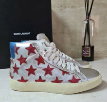 Load image into Gallery viewer, Saint Laurent Leather Stars High Tops Sneakers Sz.35 - LuxyBrand
