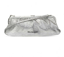 Load image into Gallery viewer, BALENCIAGA Cloud crackled metallic-leather cross-body bag - LuxyBrand
