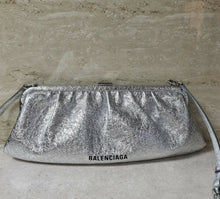 Load image into Gallery viewer, BALENCIAGA Cloud crackled metallic-leather cross-body bag - LuxyBrand
