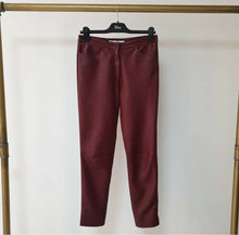 Load image into Gallery viewer, Christian Dior Burgundy Leather Skinny Pants Leggings Sz.36 - LuxyBrand
