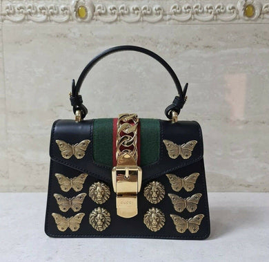 Gucci Sylvie Animal Small Top-Handle Satchel Bag - LuxyBrand