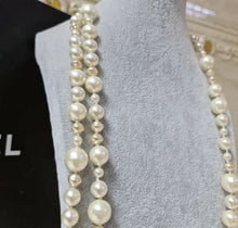 Load image into Gallery viewer, Chanel Chanel 10a Faux Pearl Cc Logo Belt Necklace - LuxyBrand
