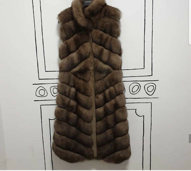 Zilli Sable Fur Sleeveless Coat Sz.S - LuxyBrand