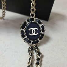 Load image into Gallery viewer, Chanel B16 Interwoven Leather Chain CC Logo Necklace/Belt - LuxyBrand
