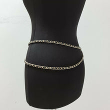 Load image into Gallery viewer, Chanel B16 Interwoven Leather Chain CC Logo Necklace/Belt - LuxyBrand
