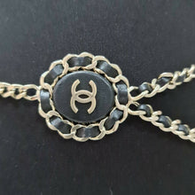 Load image into Gallery viewer, Chanel B16 Interwoven Leather Chain CC Logo Necklace/Belt - LuxyBrand
